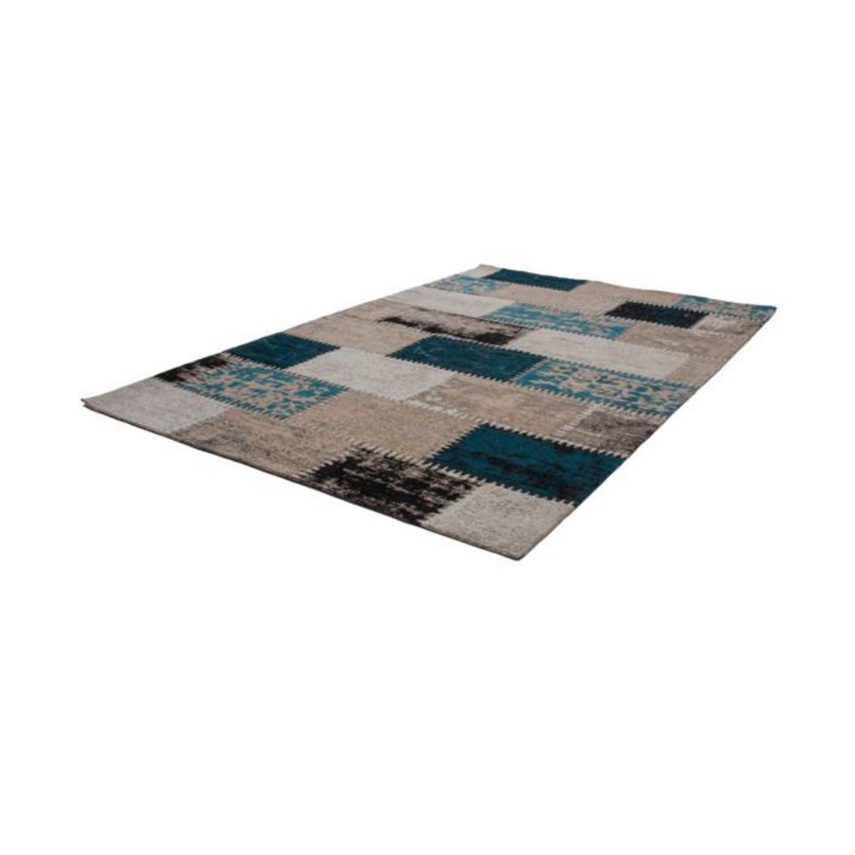 Paris Prix Tapis Patchwork Fait Main  Ballerina  Turquoise