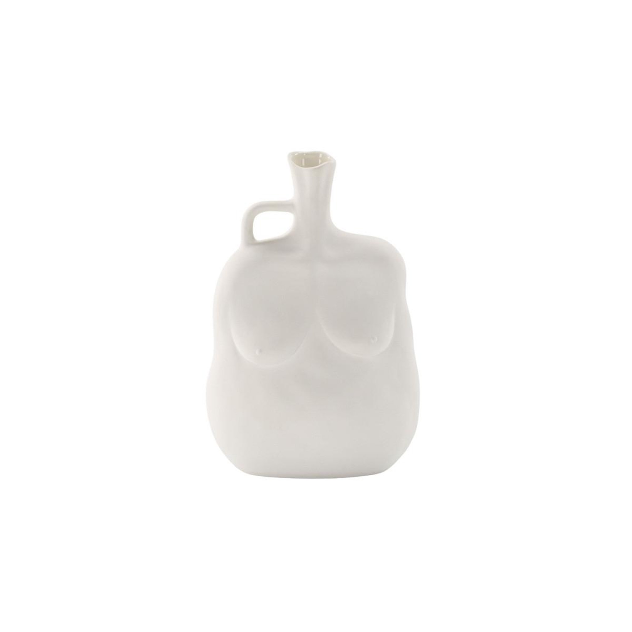 Voir la diapositive 4 : Paris Prix Vase buste en céramique  conta  25cm blanc cassé