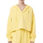 Lacoste Sweat  Femme  acoste Runway Oversized. Coloris disponibles : Jaune