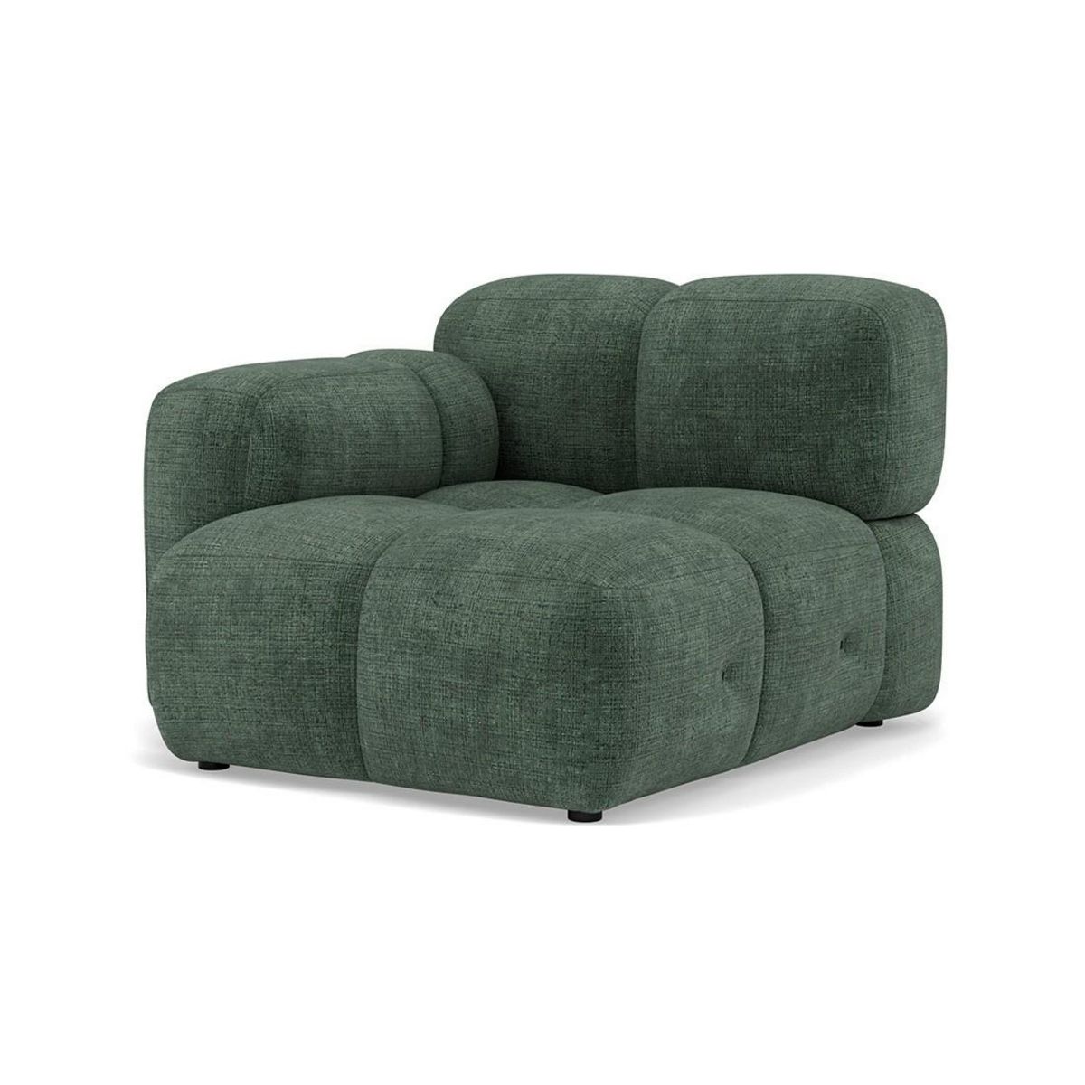 LISA DESIGN Grace - module d'assise gauche en velours texturé