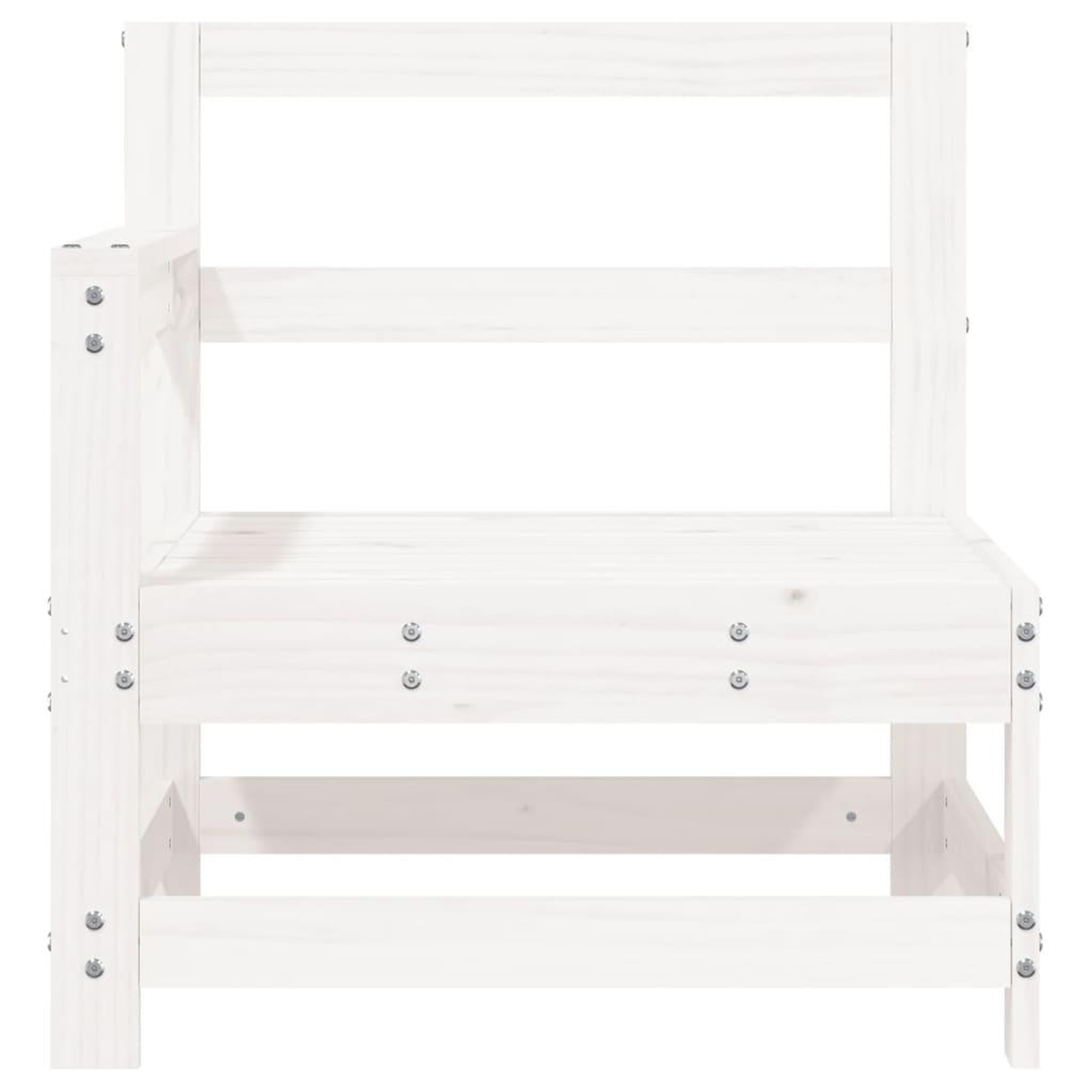 Voir la diapositive 4 : VIDAXL Canapes d'angle de jardin 2 pcs blanc bois de pin massif