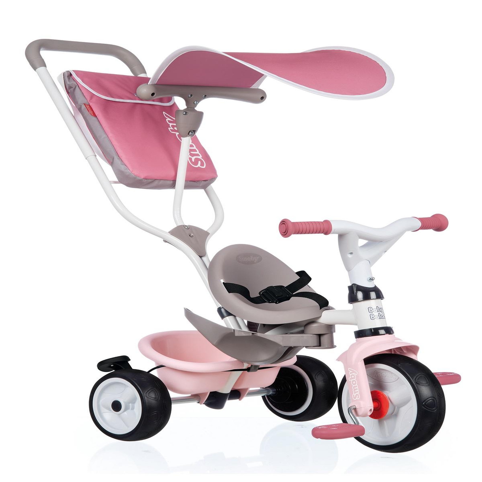Voir la diapositive 2 : SMOBY Tricycle Baby balade plus Rose