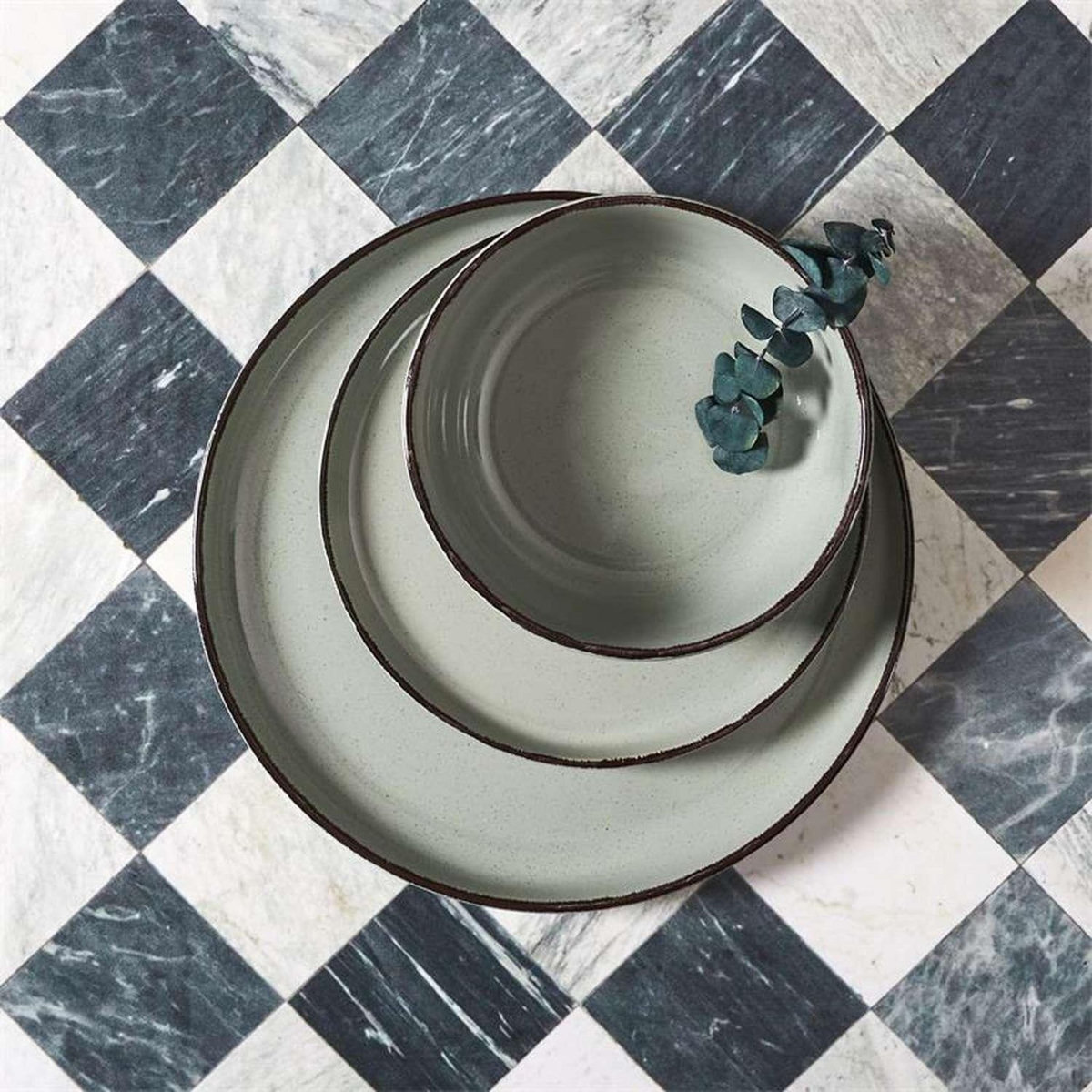 The Home Deco Factory Service vaiselle 12 pièces AU GRES DU TEMPS