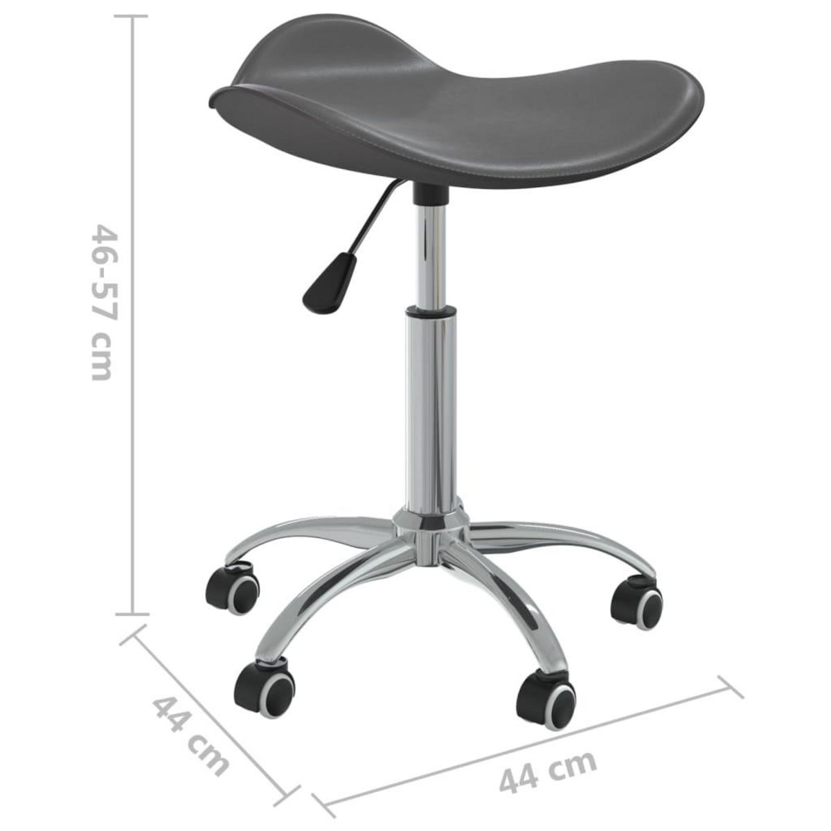 VIDAXL Chaise pivotante de salle a manger Gris Similicuir