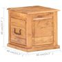Voir la diapositive 6 : VIDAXL Coffre 40x40x40 cm Bois d'acacia solide