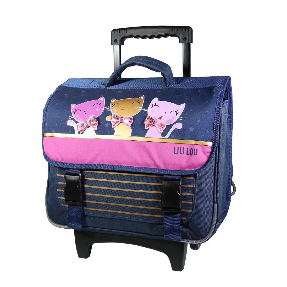 Bagtrotter Bagtrotter Cartable à roulettes 38 cm Lili Lou Bleu