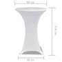 Voir la diapositive 5 : VIDAXL Housses elastiques de table Ø 60 cm Blanc 2 pcs