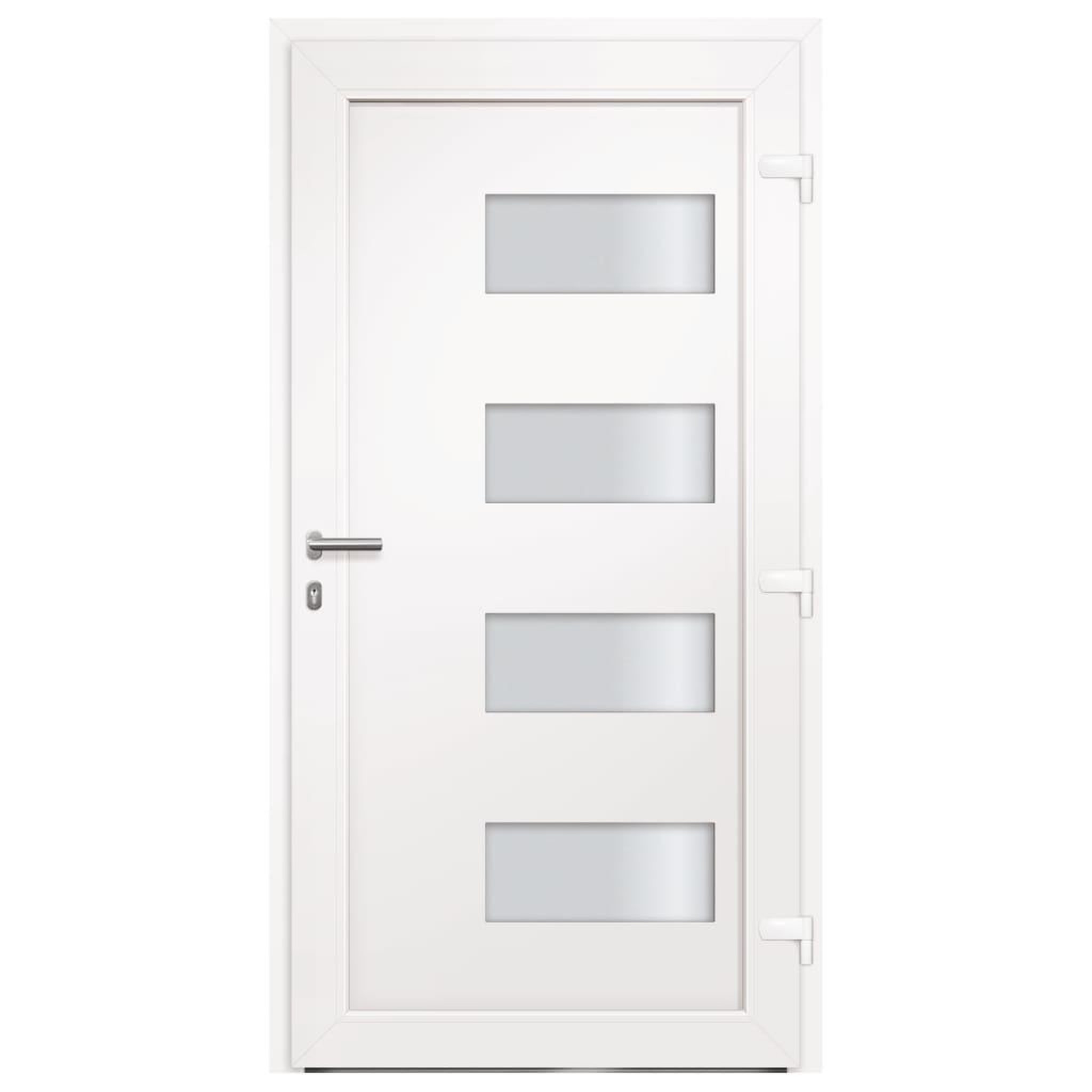 Voir la diapositive 4 : VIDAXL Porte d'entree Aluminium et PVC Anthracite 100x200 cm