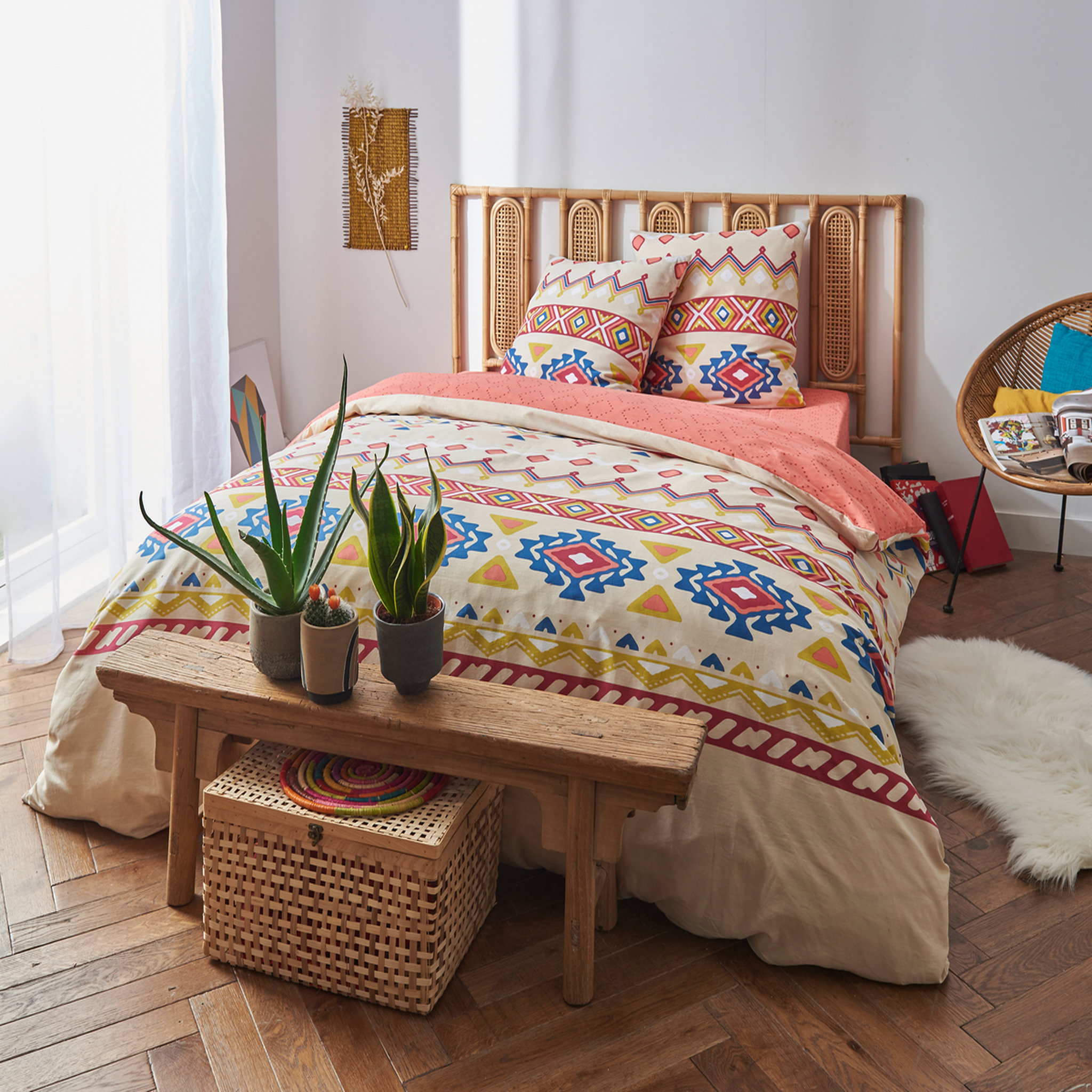 Parure housse de couette fantaisie en coton 51 fils STELLA