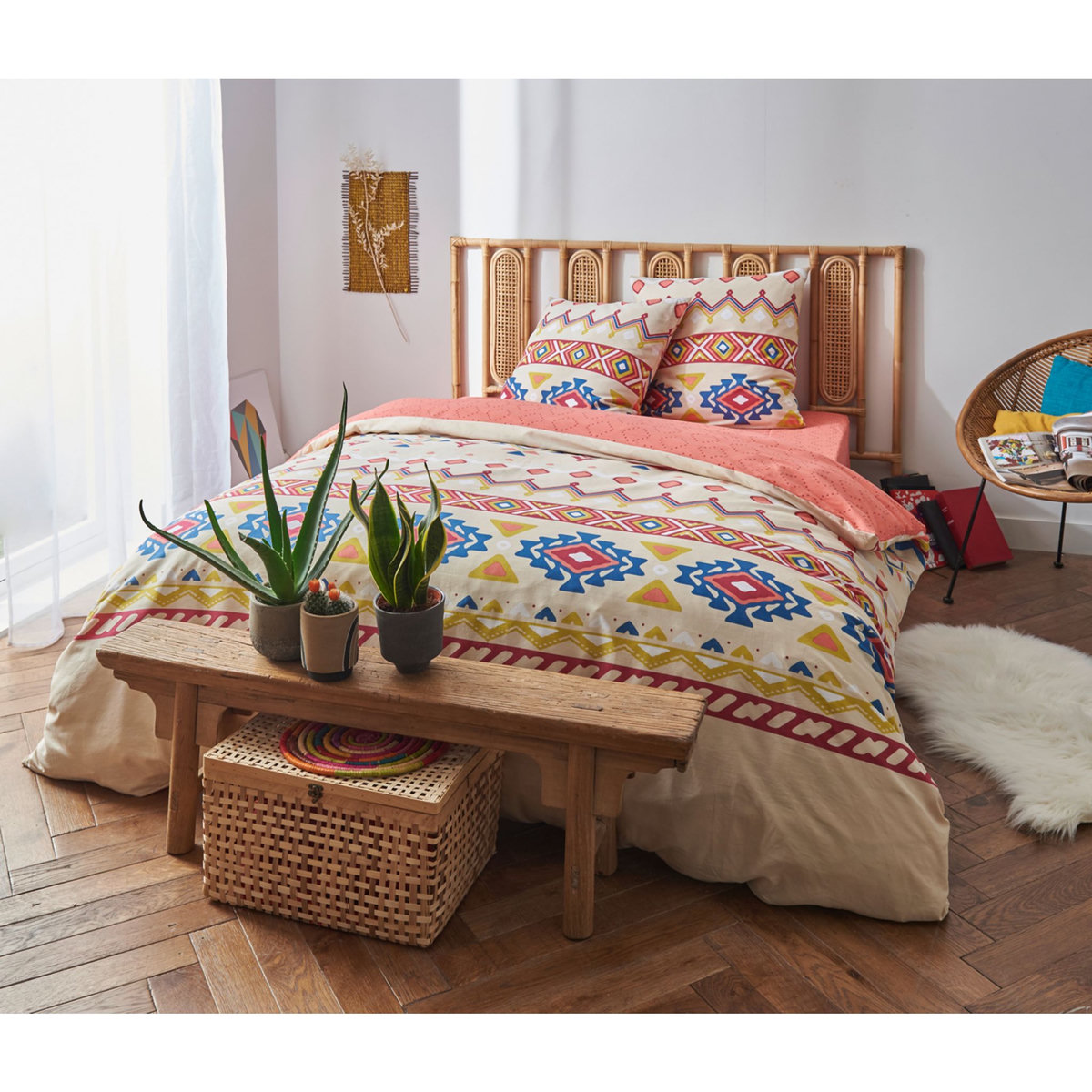 Parure housse de couette fantaisie en coton 51 fils STELLA