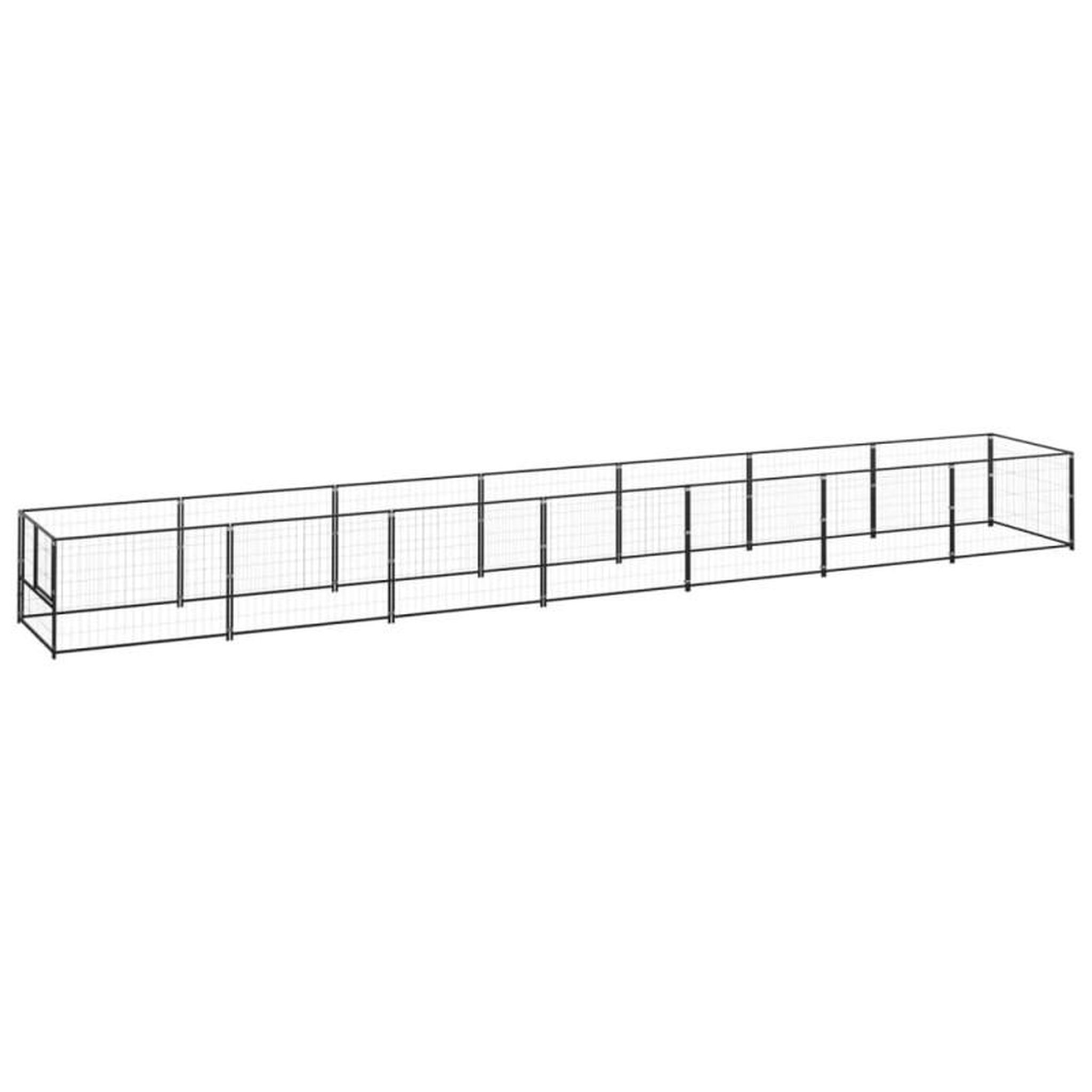 Voir la diapositive 1 : VIDAXL Chenil Noir 7 m² Acier