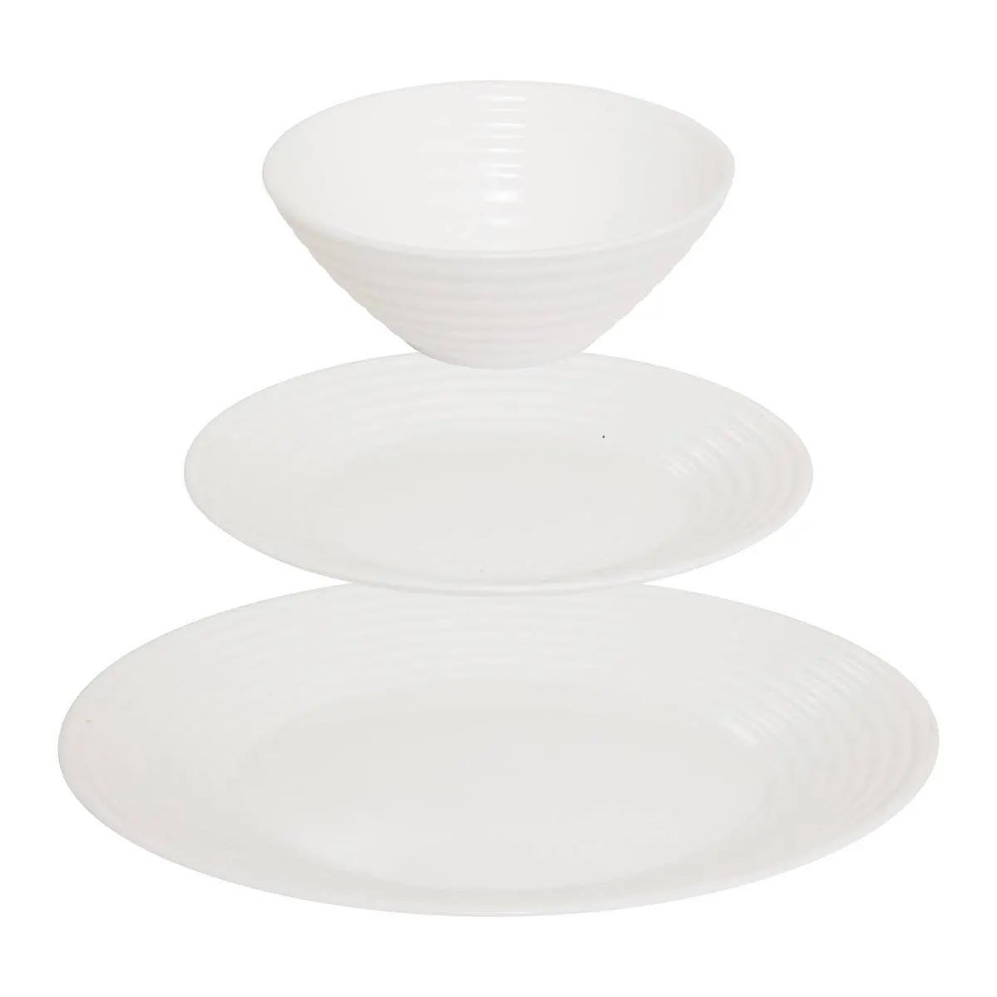 SECRET DE GOURMET Service de table 12 pièces  héloïse  26cm blanc