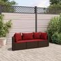 Voir la diapositive 1 : VIDAXL Salon de jardin avec coussins 3 pcs marron resine tressee
