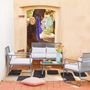 Voir la diapositive 2 : SWEEEK Salon de jardin en acier FOGGIA. 4 places. anthracite