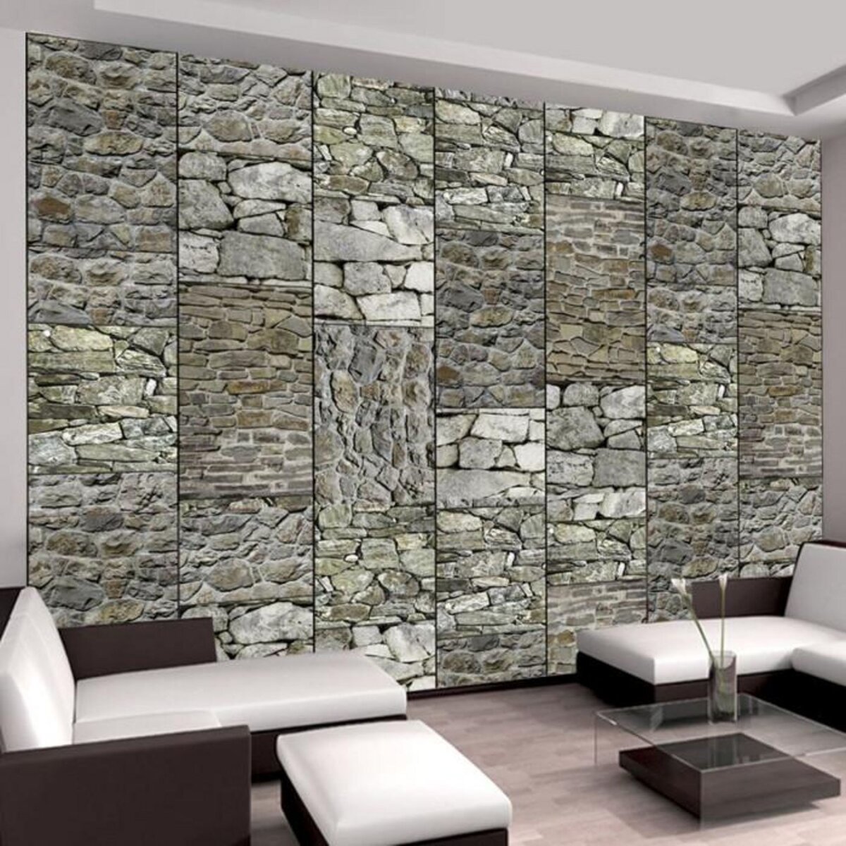 Paris Prix Papier Peint  Gray Stones  50x1000cm