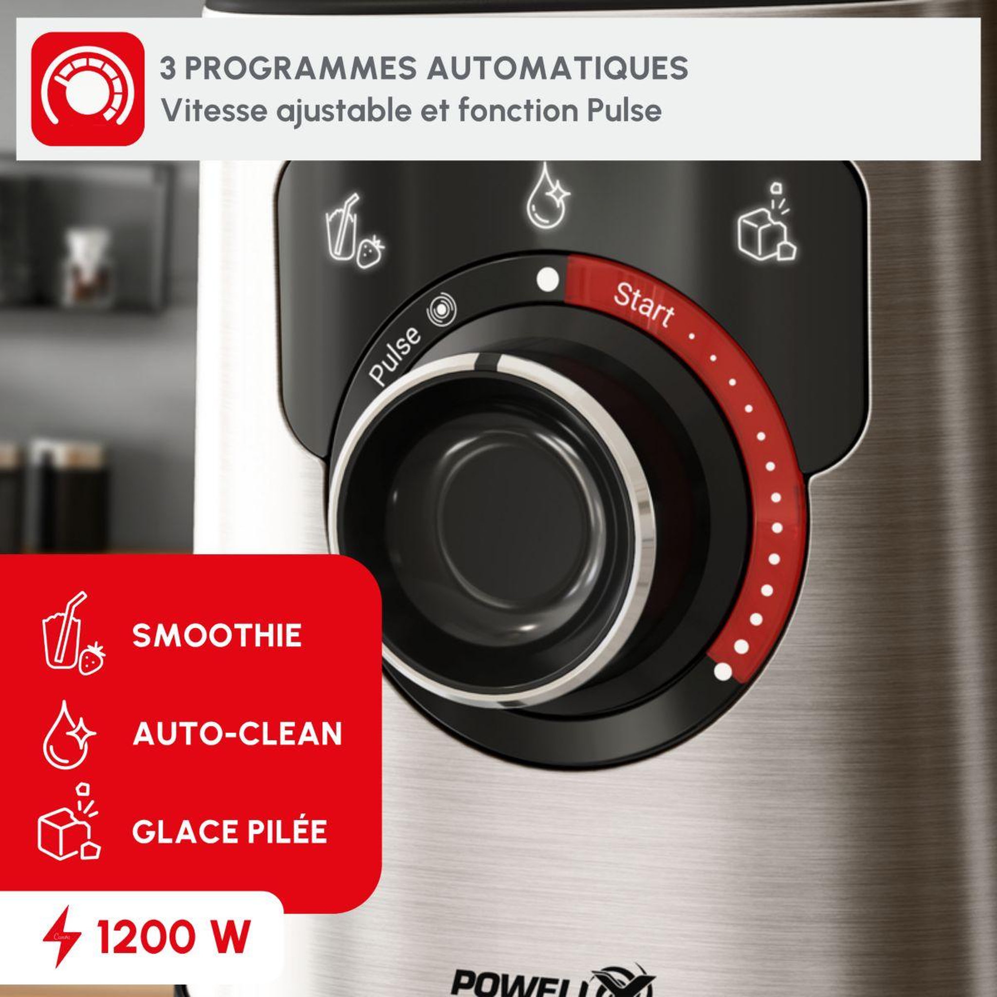 Voir la diapositive 5 : MOULINEX Blender perfect mix LM871D10 noir et metal