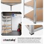 Voir la diapositive 3 : tectake Étagère pour charges lourdes structure en acier galvanisé argent 180 x 89,5 x 89,5 cm, 875 kg