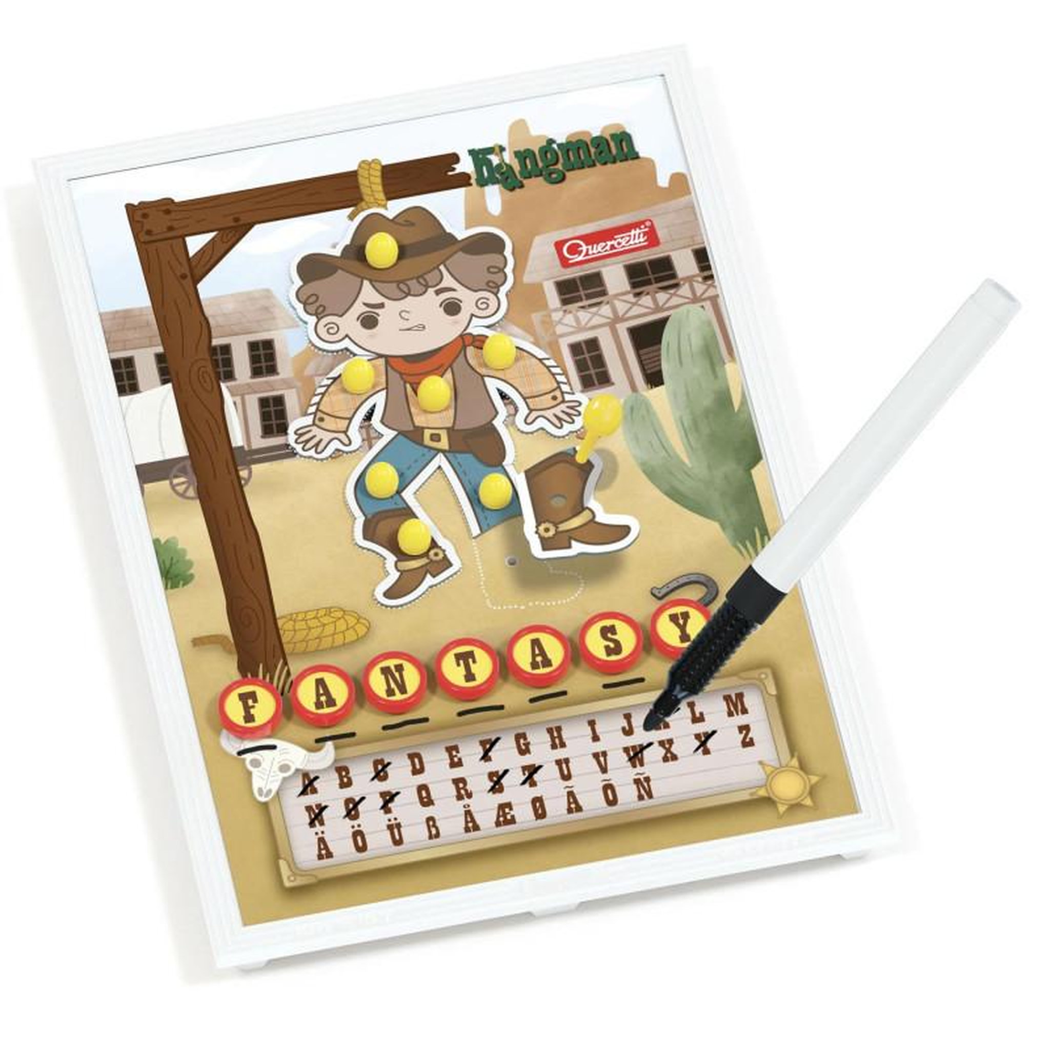 Voir la diapositive 2 : Quercetti Quercetti Hangman Game