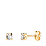 L'ATELIER D'AZUR Boucles d'Oreilles Or 18 Carats 750/000 Jaune Zirconium