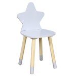 The Home Deco Factory Chaise enfant étoile coloris gris