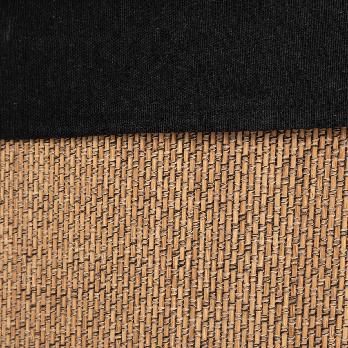 FIVE Panier à linge d'angle 48L bambou et tissu - Noir