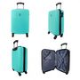 Voir la diapositive 3 : David Jones Lot 3 valises rigides dont 1 valise cabine