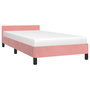 Voir la diapositive 3 : VIDAXL Cadre de lit et tete de lit sans matelas rose 90x190 cm velours