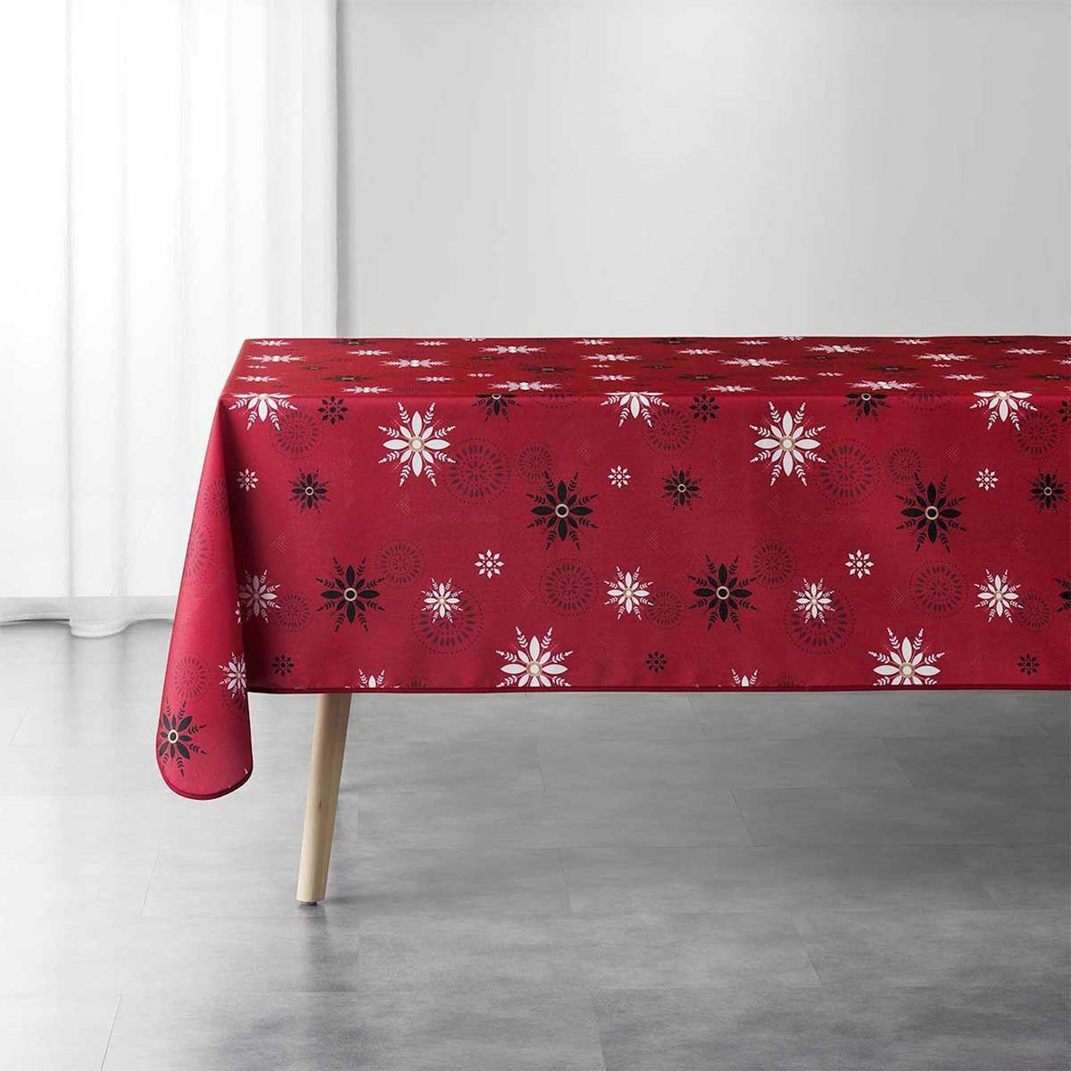 Paris Prix Nappe Imprimée  Enchante  150x300cm Rouge