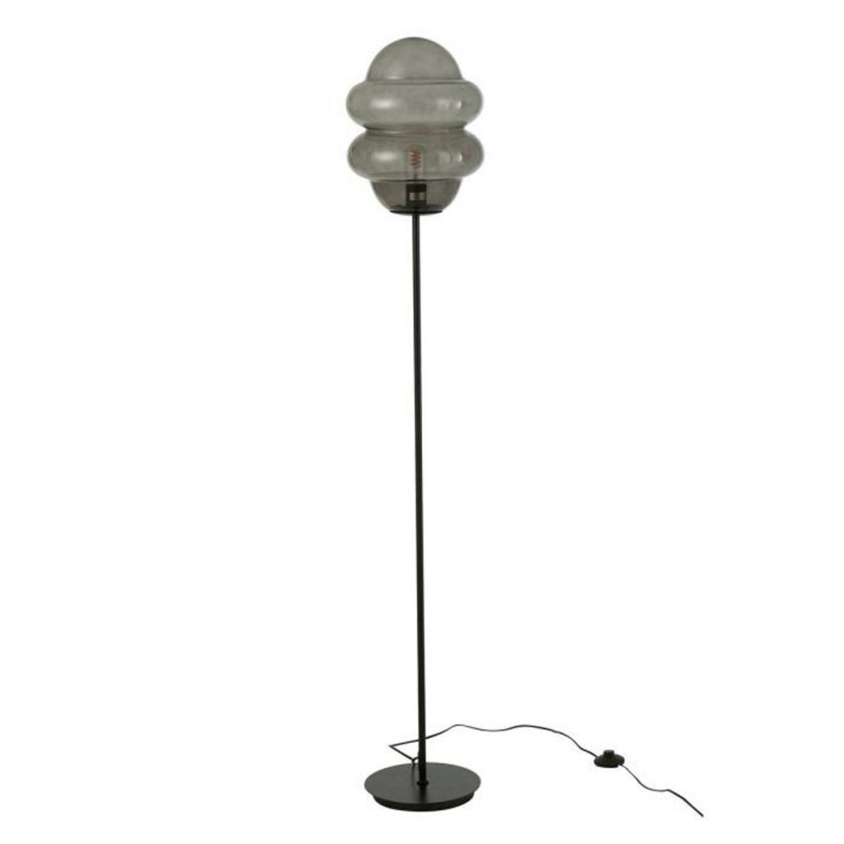 Paris Prix Lampadaire en Verre  Cuillere Miel  160cm Gris