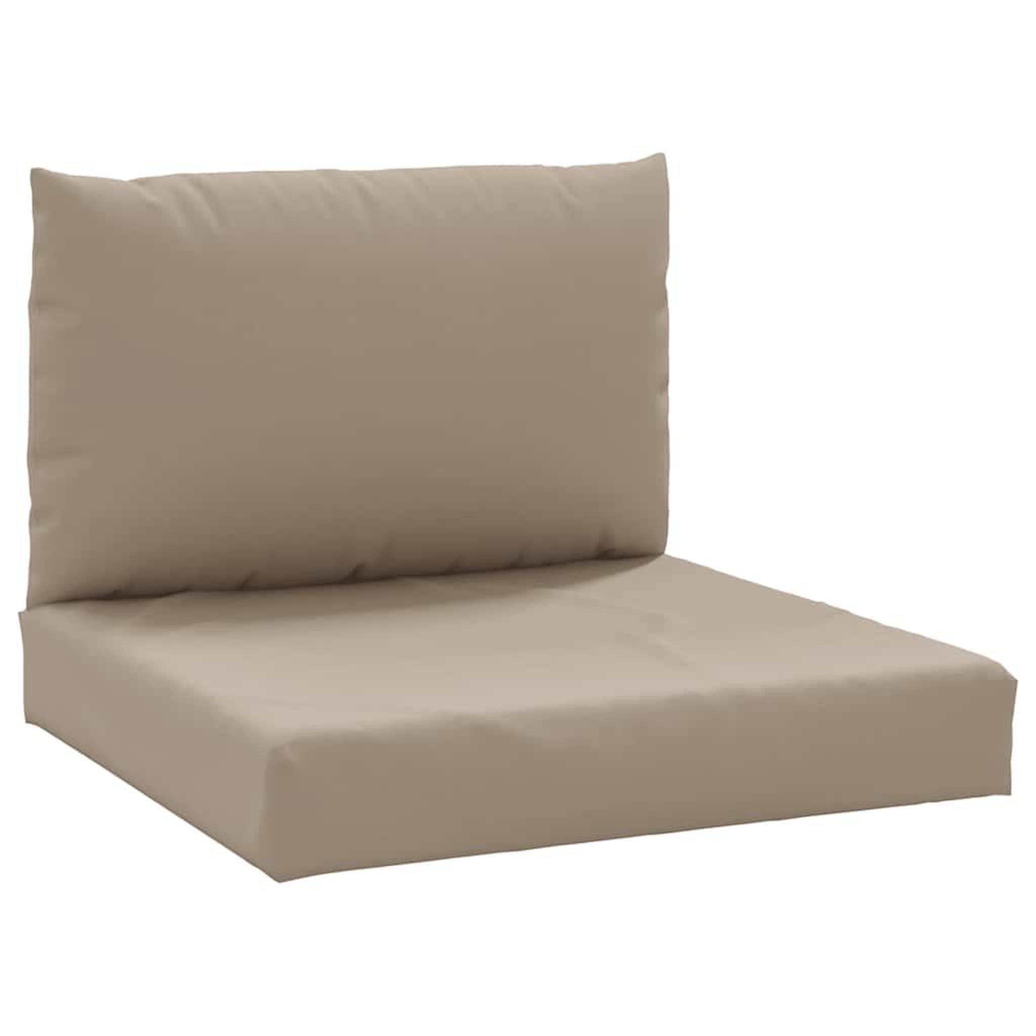 Voir la diapositive 2 : VIDAXL Coussins de palette lot de 2 taupe tissu oxford