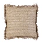 The Home Deco Factory Coussin design bord de mer en jute Raphia. Coloris disponibles : Noir, Beige