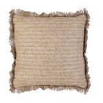 The Home Deco Factory Coussin design bord de mer en jute Raphia. Coloris disponibles : Noir, Beige