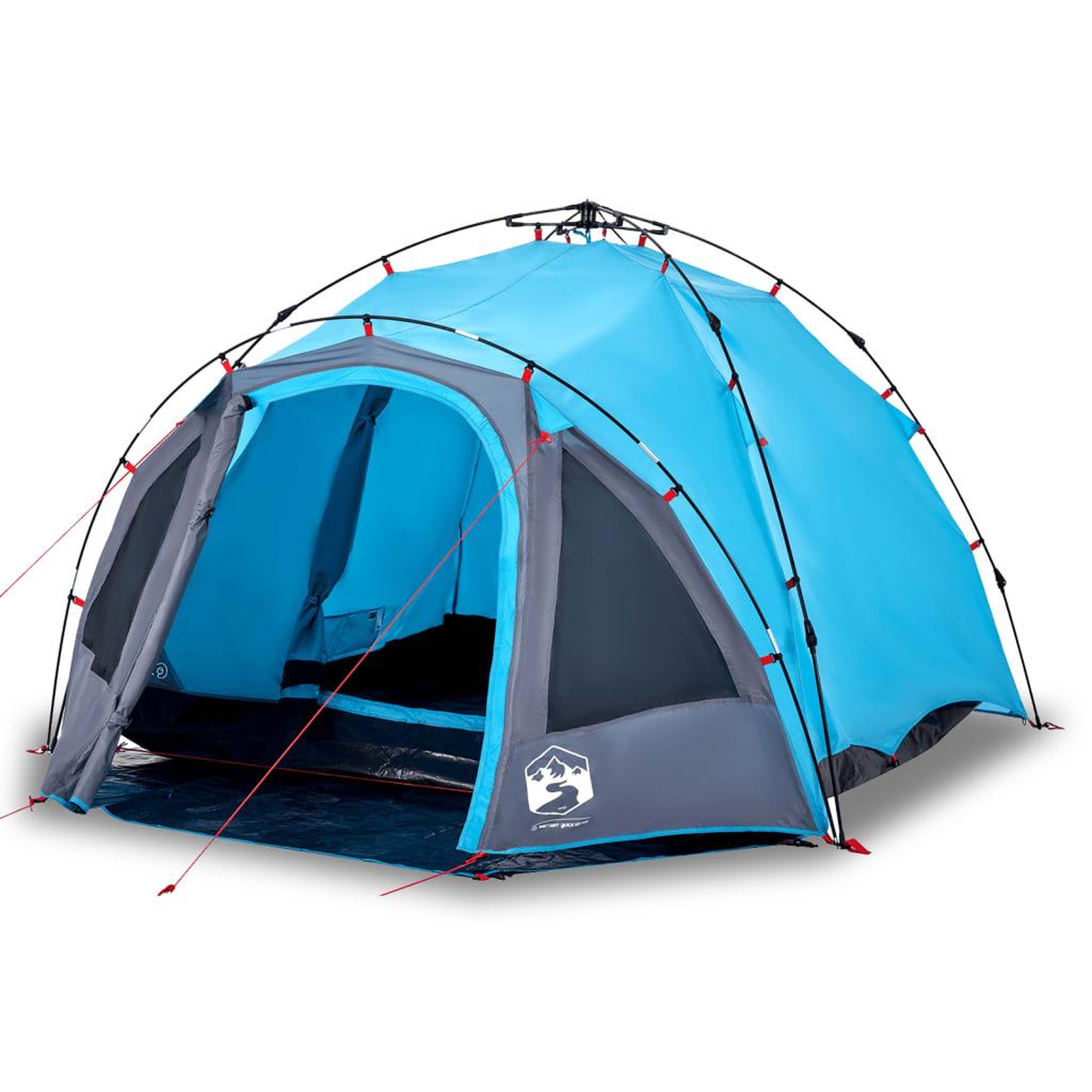 Voir la diapositive 2 : VIDAXL Tente de camping a dome 3 personnes bleu liberation rapide