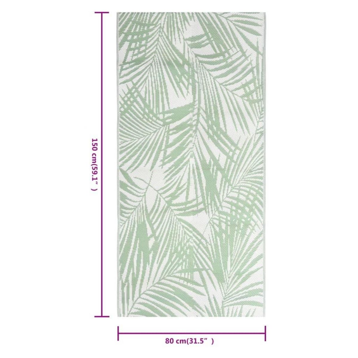 VIDAXL Tapis d'exterieur Vert 80x150 cm PP