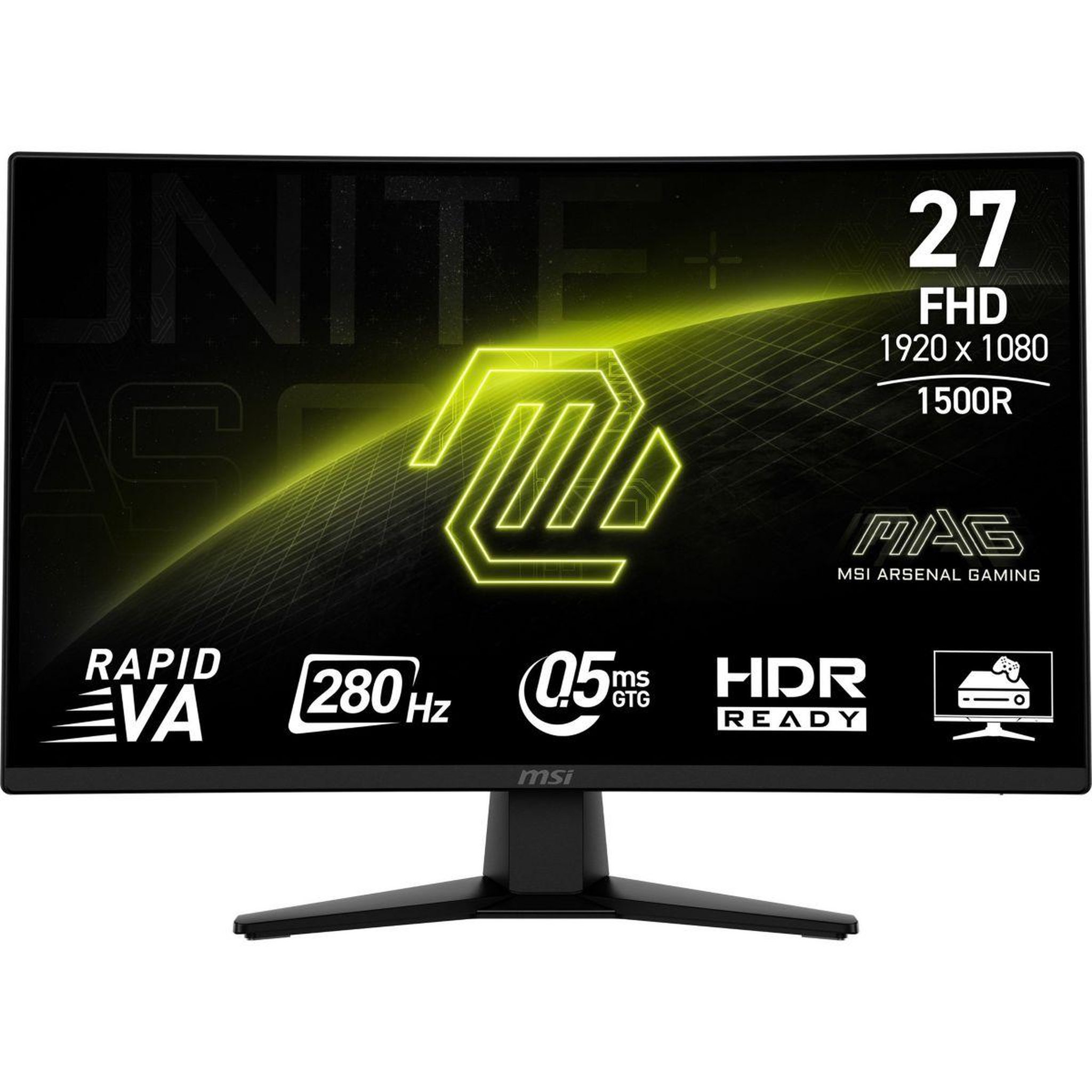 Voir la diapositive 1 : MSI Ecran PC Gamer MAG 274CXF 27  Incurvé 1500R Full HD 280Hz Fast VA HDR10 Adaptive-Sync