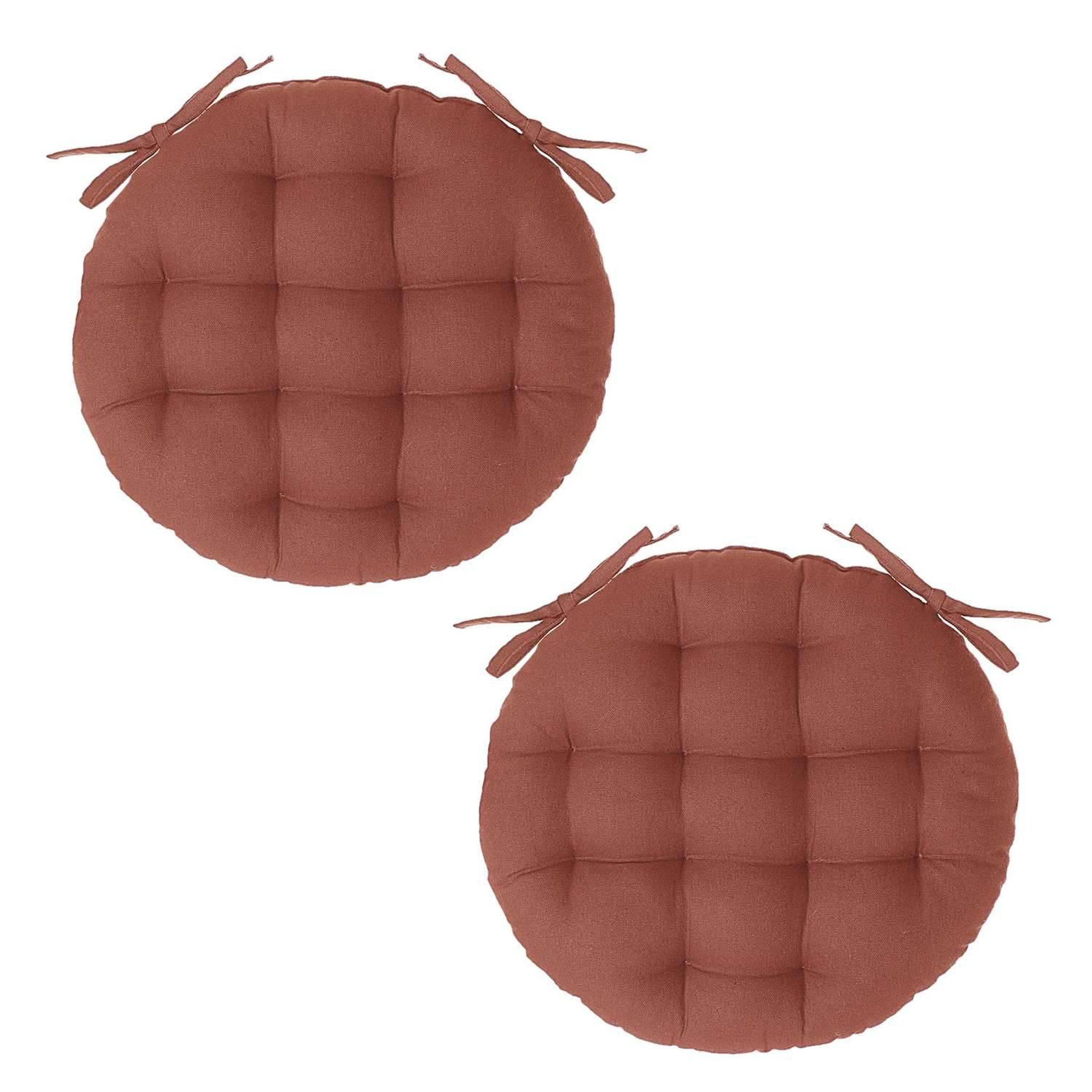 Voir la diapositive 1 : ATMOSPHERA Lot 2x Galette de chaise ronde Alix