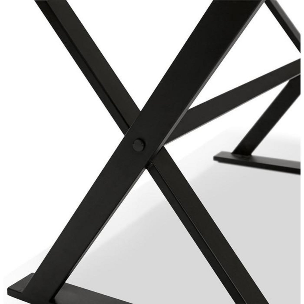 Paris Prix Table Design en Verre  Trinidad  160cm Noir