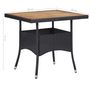 Voir la diapositive 6 : VIDAXL Ensemble a manger de jardin 5 pcs Noir Resine tressee et acacia