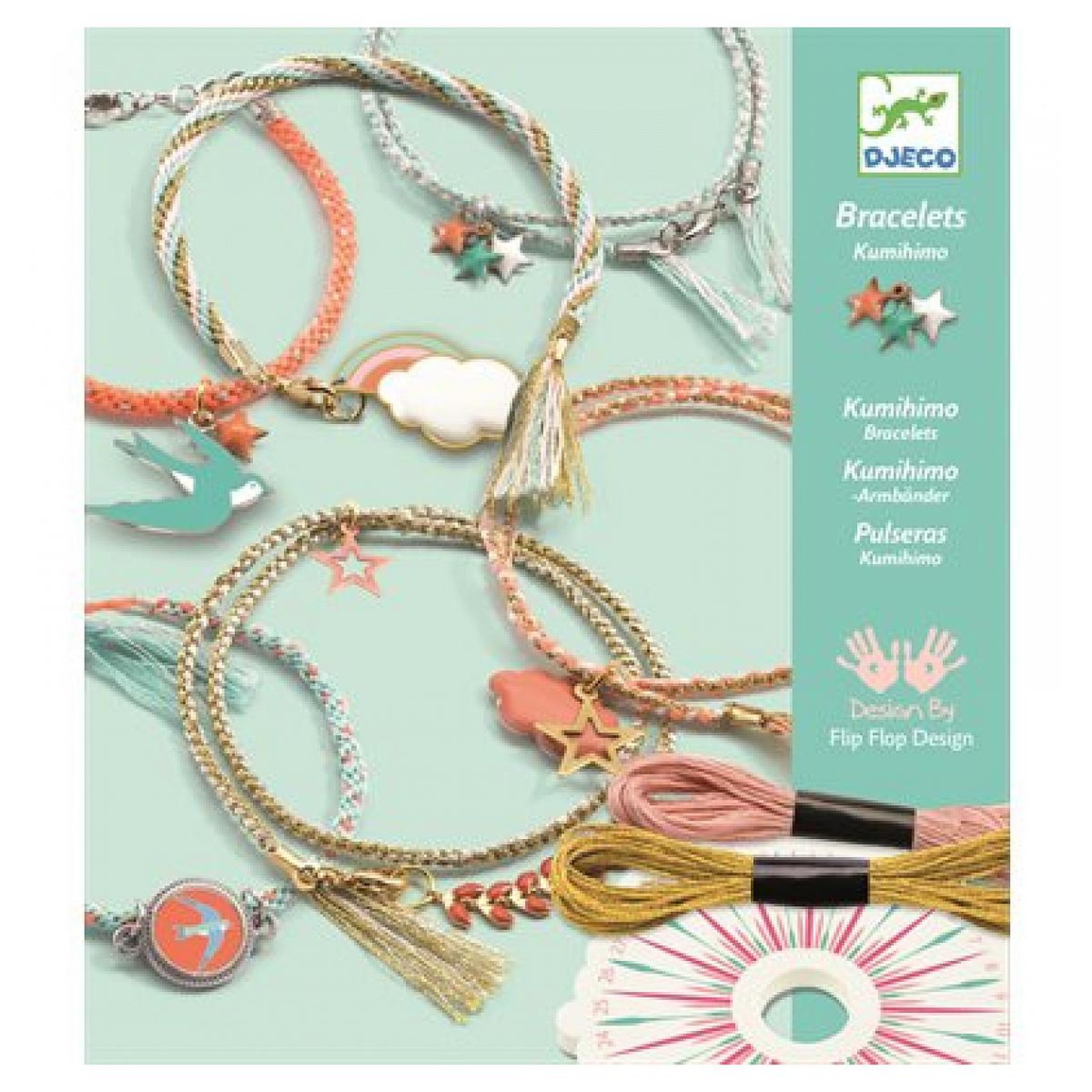 Voir la diapositive 2 : Djeco DJ09818 Boite de bracelets celeste