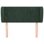 Voir la diapositive 3 : VIDAXL Tete de lit avec oreilles Vert fonce 93x23x78/88 cm Velours