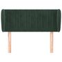 Voir la diapositive 3 : VIDAXL Tete de lit avec oreilles Vert fonce 93x23x78/88 cm Velours