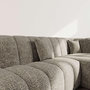Voir la diapositive 4 : LISA DESIGN Curtis - canapé d'angle droit 4 places sans accoudoir en tissu texturé