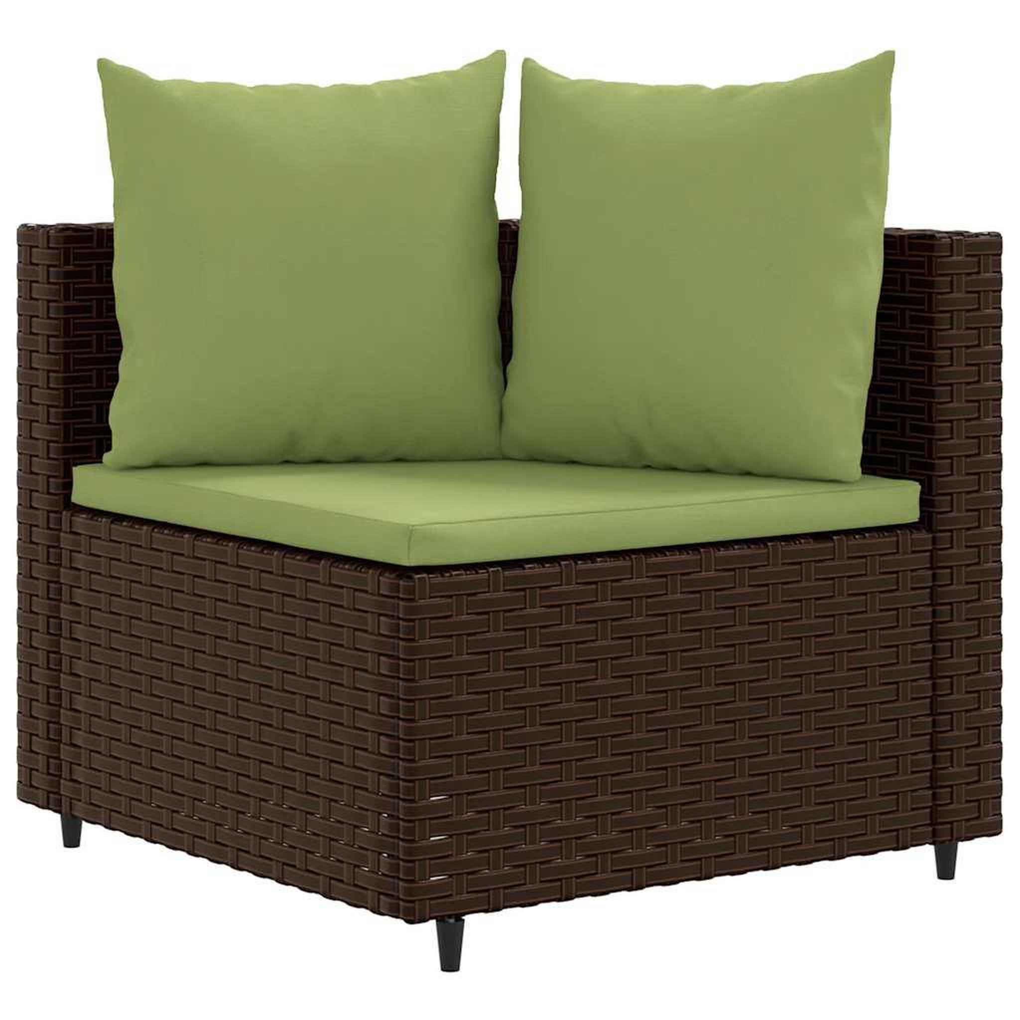 Voir la diapositive 3 : VIDAXL Salon de jardin avec coussins 3 pcs marron resine tressee