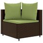 Voir la diapositive 3 : VIDAXL Salon de jardin avec coussins 3 pcs marron resine tressee