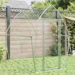 VIDAXL Cage pour poules argente 200x105x182 cm acier galvanise