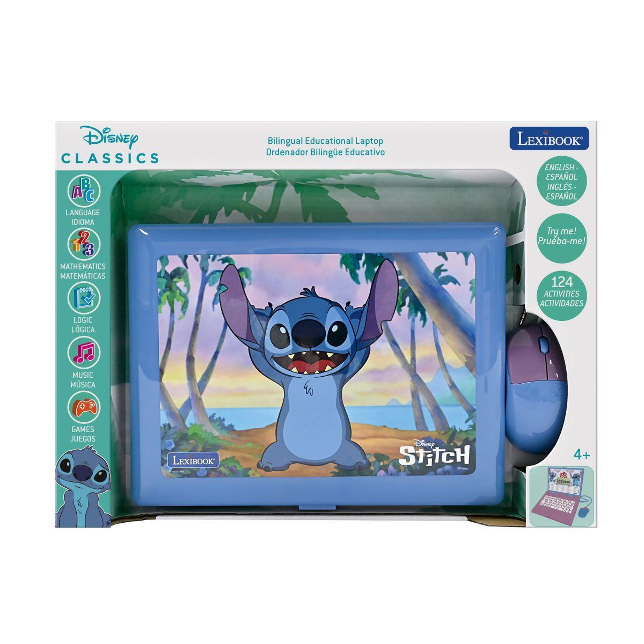 Voir la diapositive 3 : Lexibook Ordinateur portable éducatif bilingue Stitch (EN/ES)