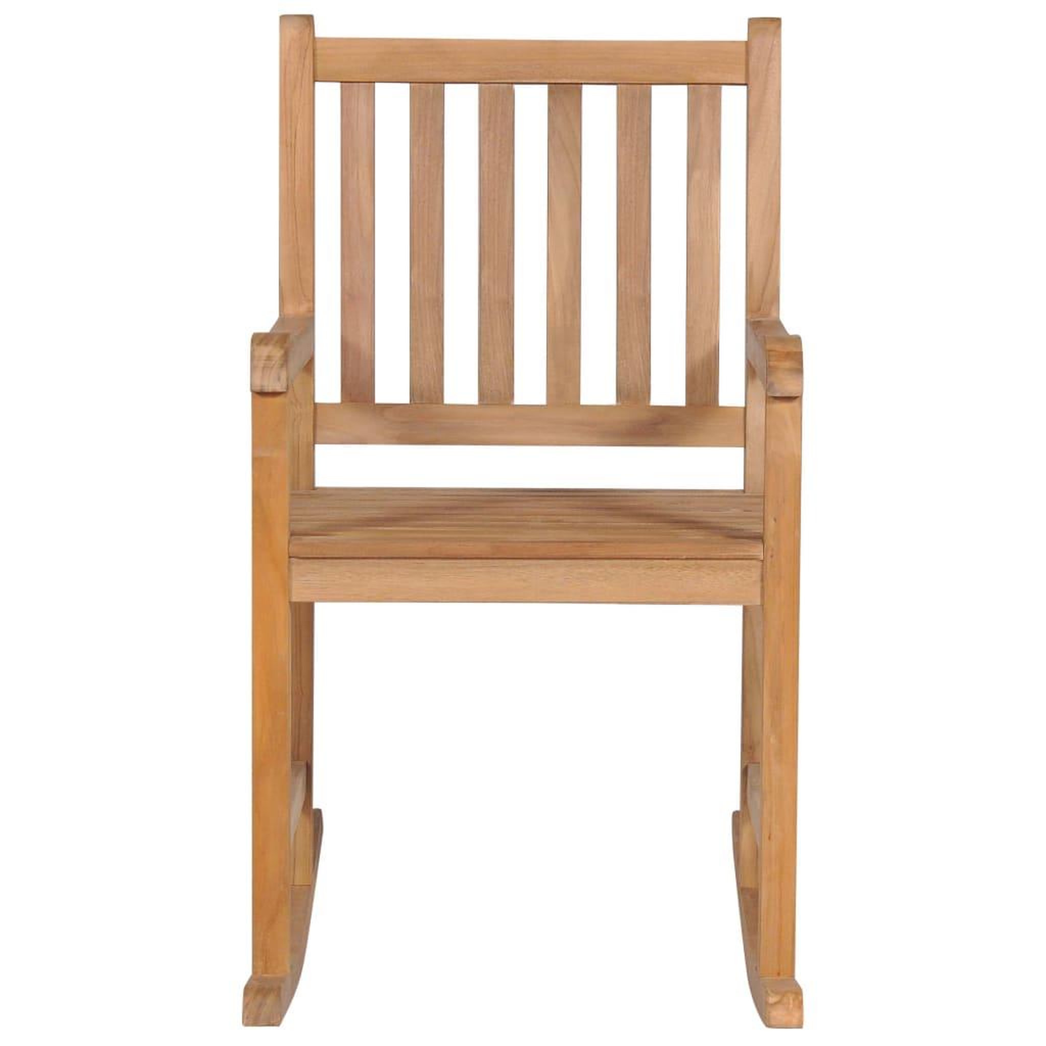 Voir la diapositive 3 : VIDAXL Chaise a bascule avec coussin bleu Bois de teck solide