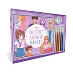 MON COFFRET CREATIF MANGAS. AVEC UN LIVRE DE COLORIAGE, 5 FEUTRES ET 15 STICKERS, Mila Editions