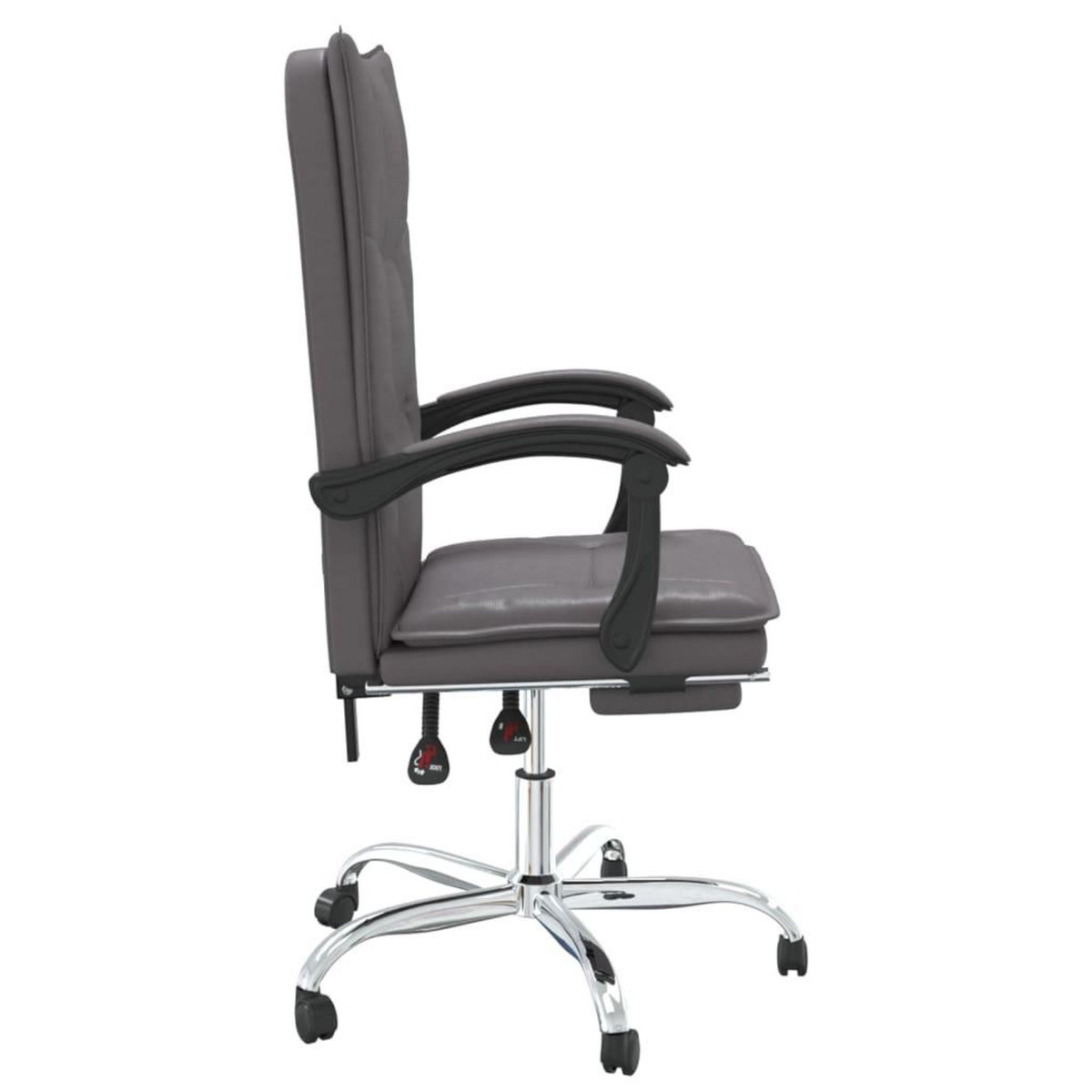 VIDAXL Fauteuil inclinable de bureau Gris Similicuir