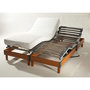 Voir la diapositive 3 : Ensemble lit relaxation électrique TPR matelas 100% latex 3 zones 63kg/m3 + 2 sommiers 80x200 cm avec réglage fermeté au niveau lombaire  SYMPHONIE